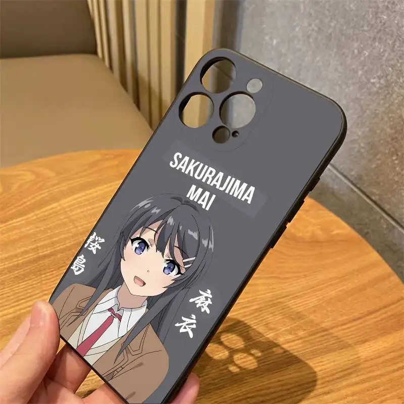 

Anime S-Sakurajima Mai Phone Case For IPhone16 15 14 13 12 Mini 11 Pro XS Max X XR SE5 6 7 8 Plus Soft Silicone Cover