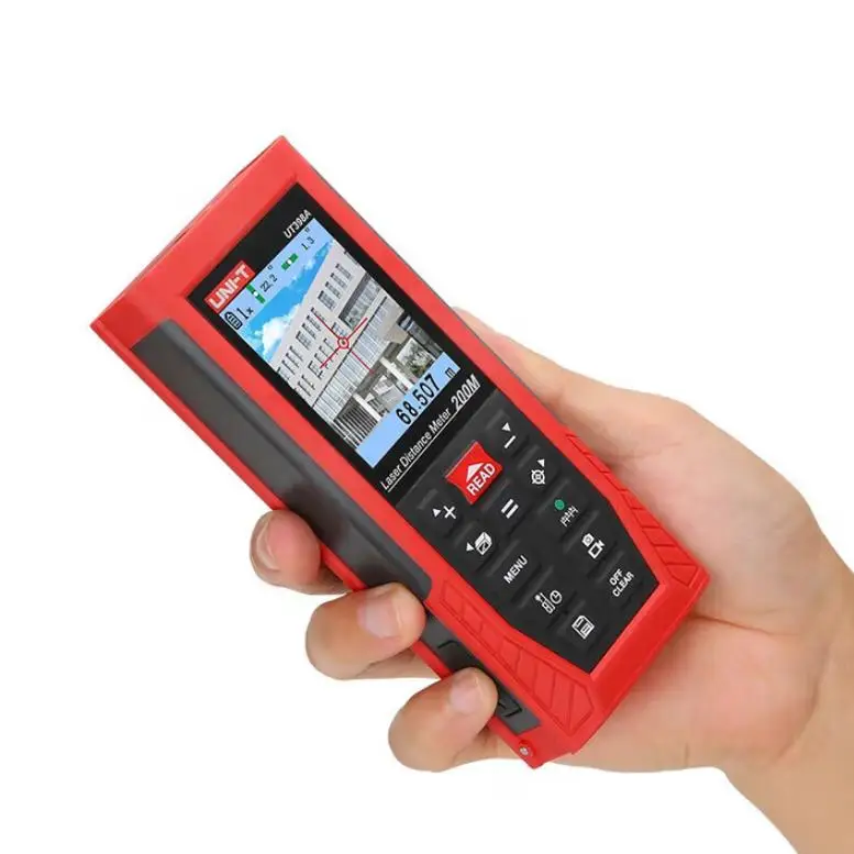 جهاز قياس المسافة بالليزر UNI-T مزود بكاميرا مرئية لتسجيل وتصدير بيانات الفيديو UT398A