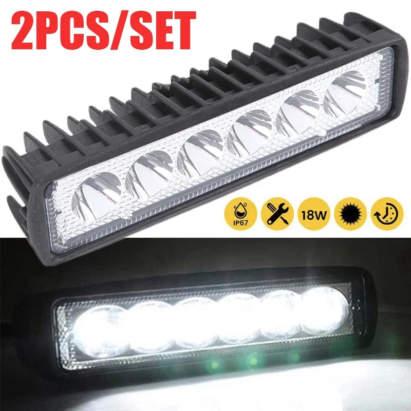 6inch 18W Car LED Work Light DRL High Brighess Spotlight Offroad Automobile Truck Driving Headlight Fog Lamp 12V