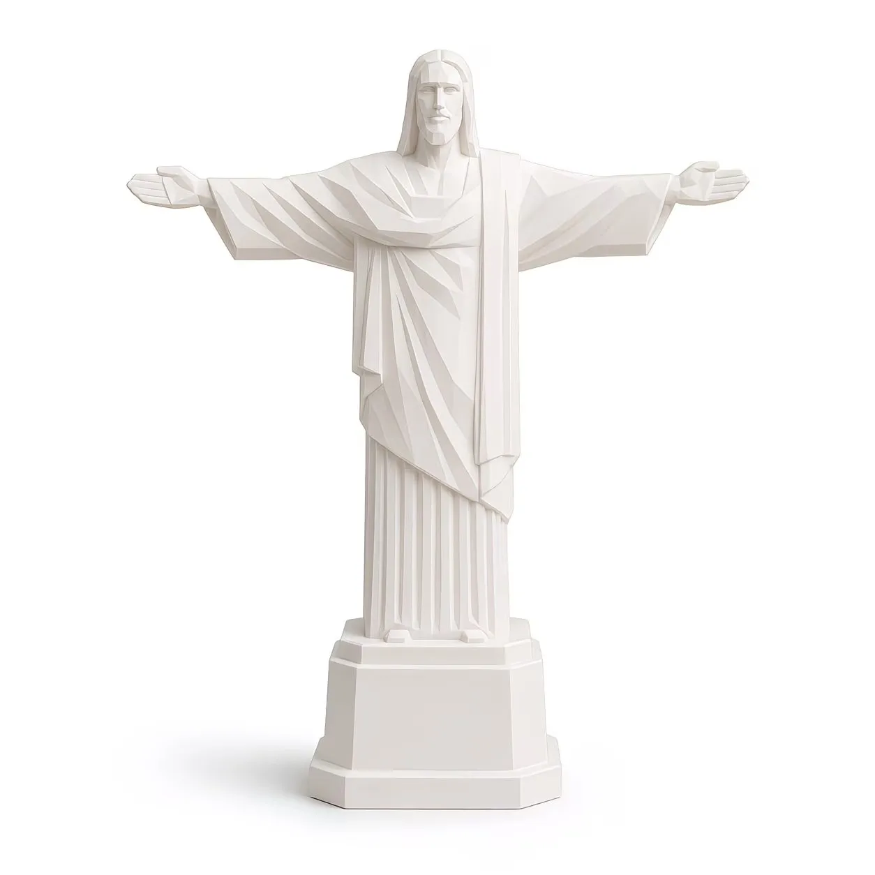 Newest 3D Printed Christ The Redeemer Statue White Resin Jesus Sculpture Rio Landmark Desktop Religious Decor Ornament