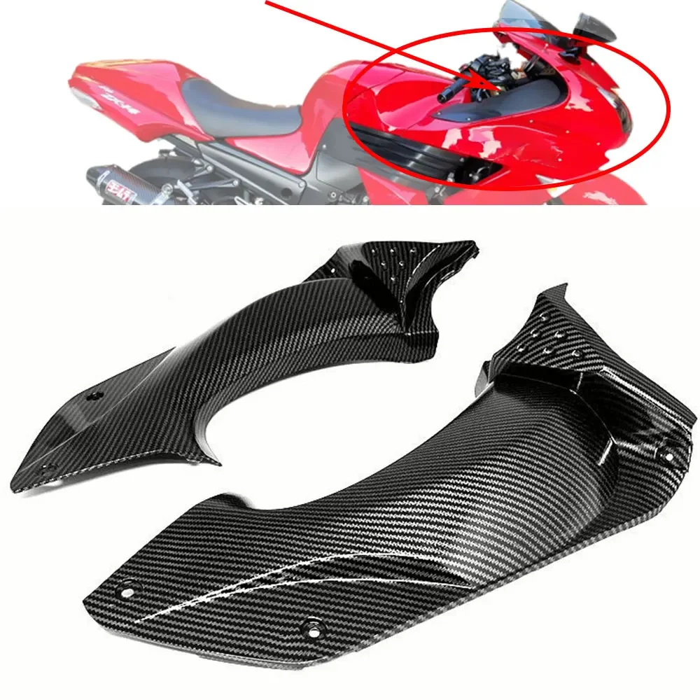 Upper Front Dash Cover Fairing For Kawasaki Ninja ZX14 2006-2011 Hydro Dipped Carbon Fiber Finish Motorcycle ZX14 Panel