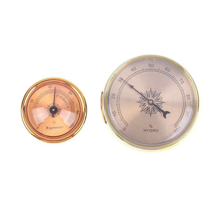 44mm/66mm Mini Hygrometer Cigar High Precision Plastic Hygrometer Guitar Instrument Decoration Meter