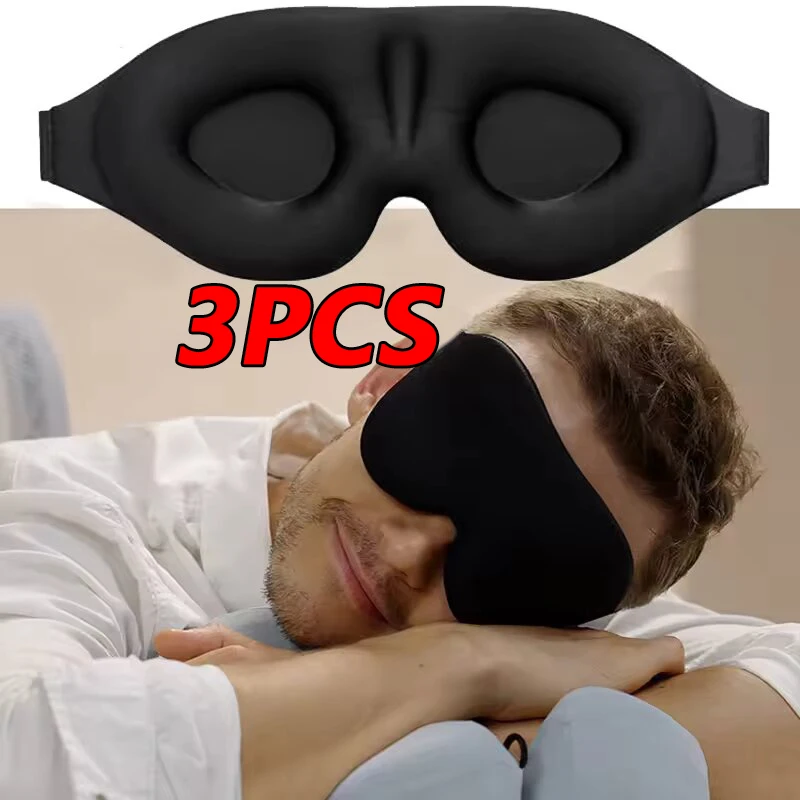 Image of 3D-Schlafmaske, Lichtblockierende Schlafmaske für die Augen, Weiche Schlafhilfe-Augenmaske für Reisen, Augenschutz, Atmungsaktive Schlafmaske für die Nacht
