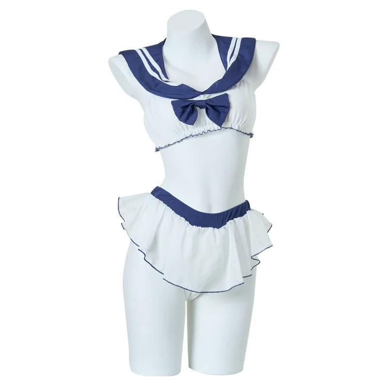 Uniforme de marinero de tentación bidimensional para adultos, traje de lazo dividido jk, sexy, lindo y atractivo, estudiante