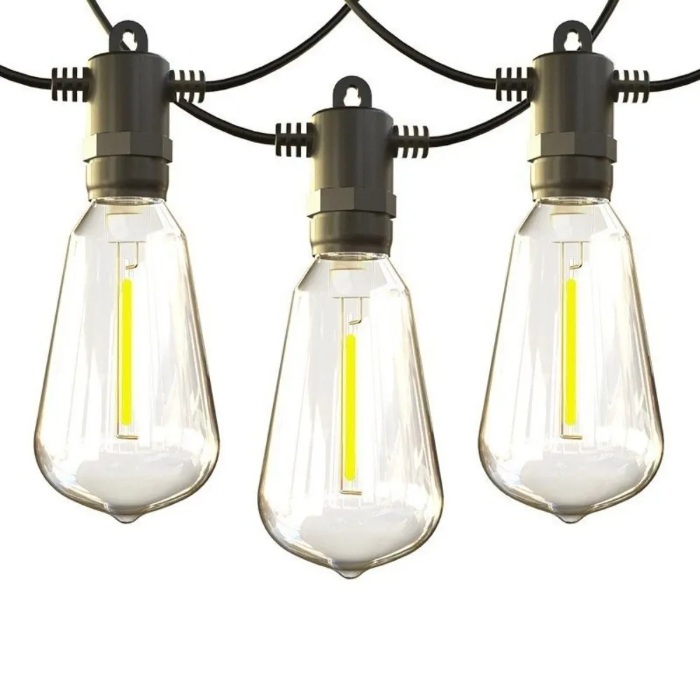 

Vintage 10/20 Bulbs LED String Lights Dimmable Waterproof LED Bulbs Lights Shatterproof Connectable Outdoor String Light Wedding