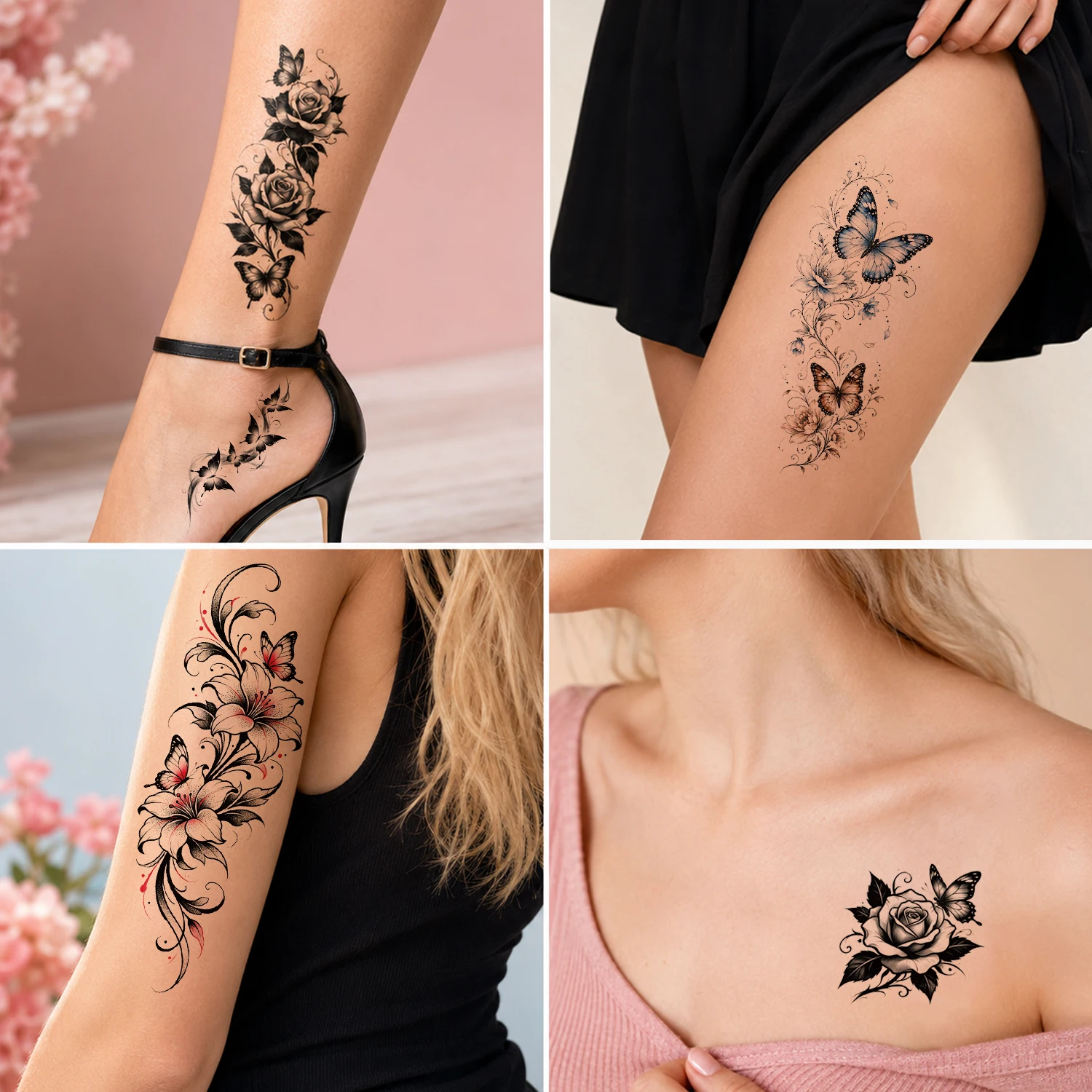 8 Sheets Beautiful Butterfly F - đánh giá và giá Body Jewelry Tattoo