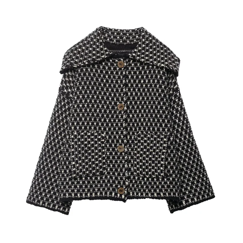 HH 2026 Lentejas voor Dames, Losse Casual Gebreide Cardigan, Rever, Enkelborst, Lange Mouwen, Truijas, High Street Top