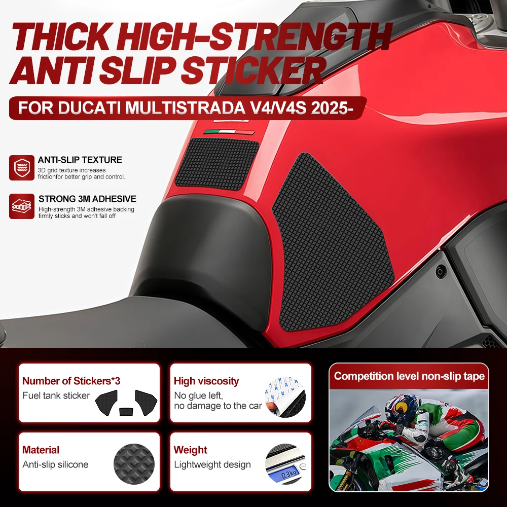 For DUCATI MULTISTRADA V4 V4S 2025 Motorcycle Fuel Tank Stickers UV Resistant Frame Sliders Cover Personalization Upgrade