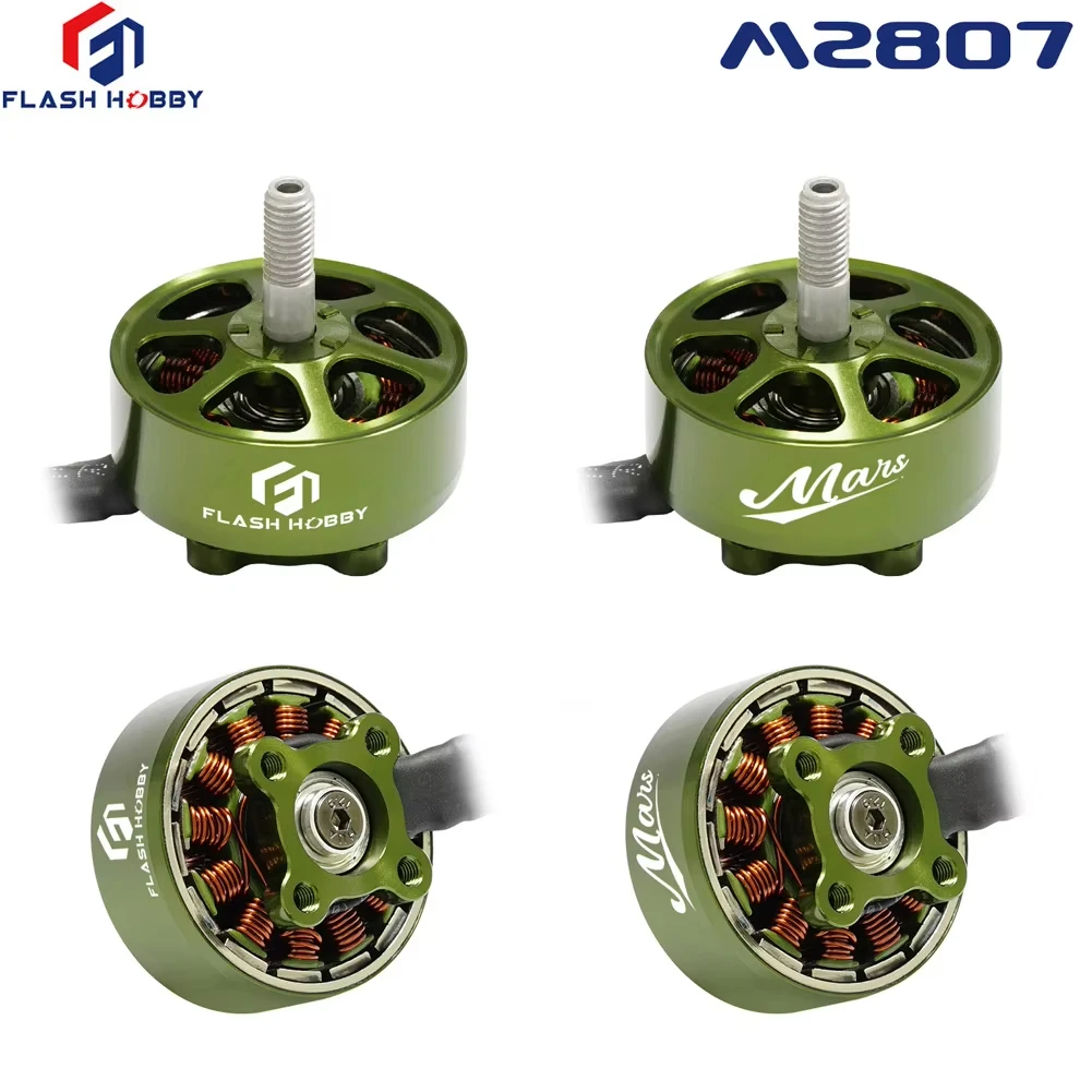 4pcs FLASHHOBBY Mars M2807 Brushless Motor 1300KV 3-6S LiPo for FPV Freestyle 7inch Long Range Drone FPV Model