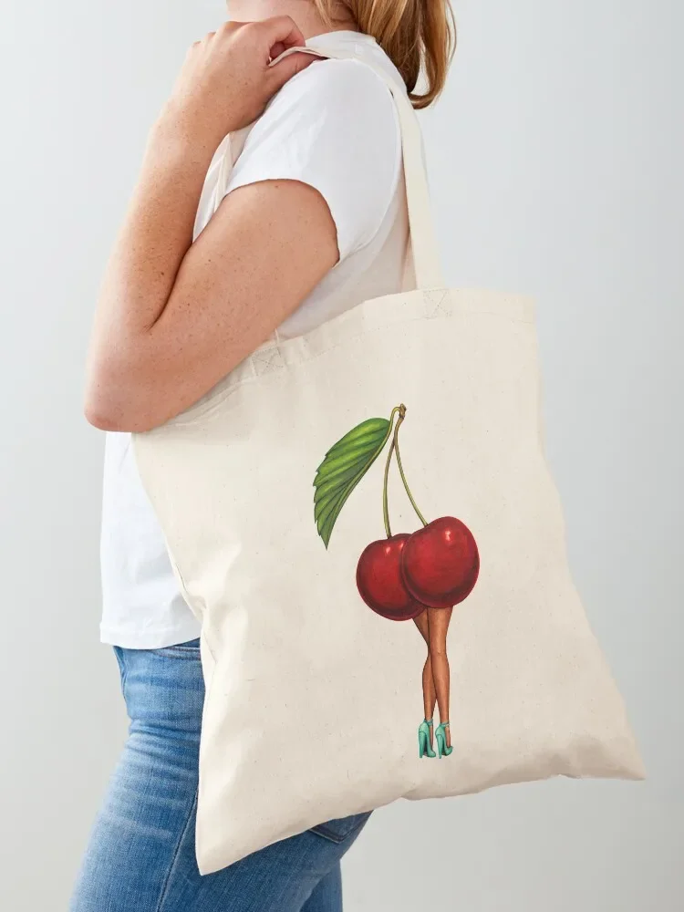 Black Cherry Pin-Up Tote Bag tote bags cloth bags custom bags Tote Bag