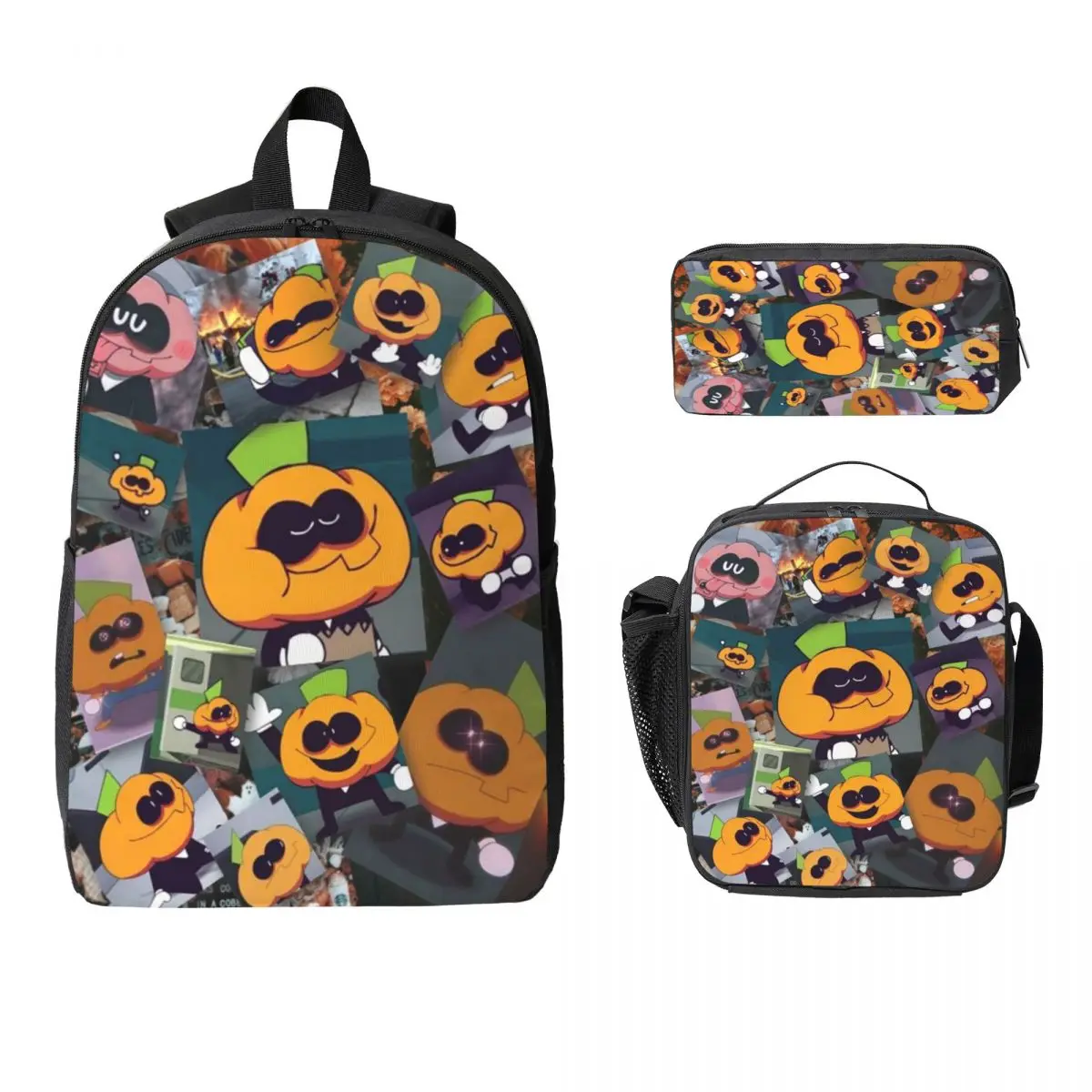 

Детский рюкзак с героями мультфильмов «Жуткий месяц», ланч-бокс, сумки для ручек для мальчиков и девочек, рюкзаки для детского сада, милая школьная сумка, набор книг