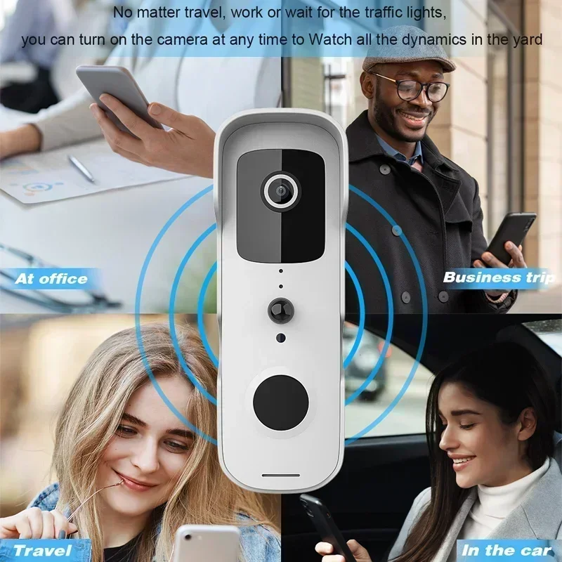 ใหม่สมาร์ท Video Doorbell กันน้ํา Night Vision ประตู Viewer 1080P FHD กล้อง Digital Visual Intercom WIFI 2.4G Tuya ประตู Bell