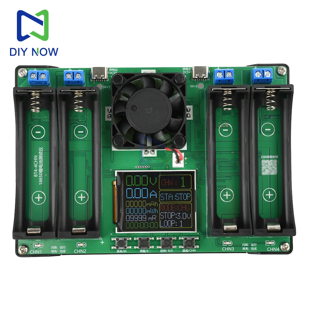 LCD-Display-Batterietester für 18650-Batterien, 4-Kanal-Innenwiderstandstester, universeller Batterieprüfer, Analysator-Ladegerät