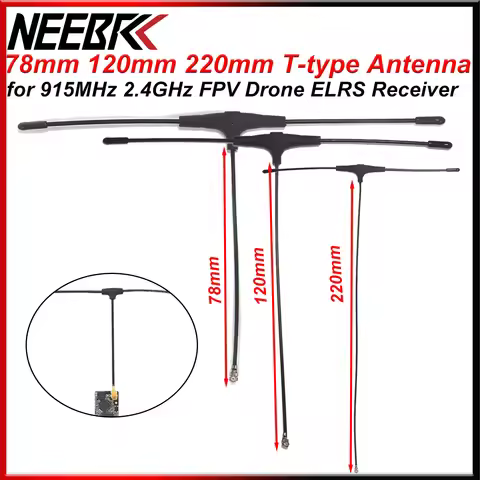 FPV Drone 915MHz 2.4GHz T-type Antenna IPEX 1 IPEX1 78/120/220mm for TBS CROSSFIRE FRSKY R9mm R9MX ELRS Nano EP1 RX Receiver