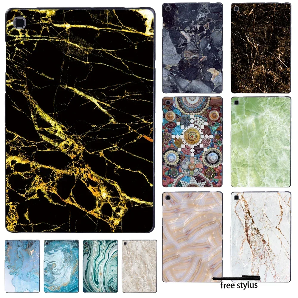 

For Samsung Galaxy Tab A A6 10.1"/ Tab A 9.7 10.1 10.5 Inch/Tab E 9.6"T560 T561/Tab S5e 10.5"Marble Hard Shell Tablet Case