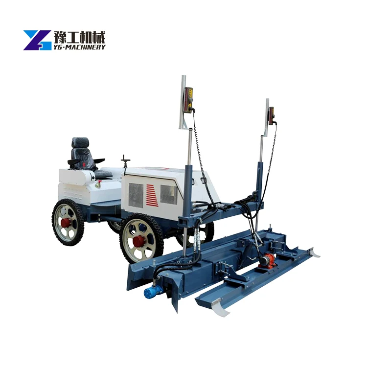 Concrete Laser Floor Leveling Machine Ride Automatic Laser Guided Parking Garage Floor Large Area Concrete Slab Pouring Custom