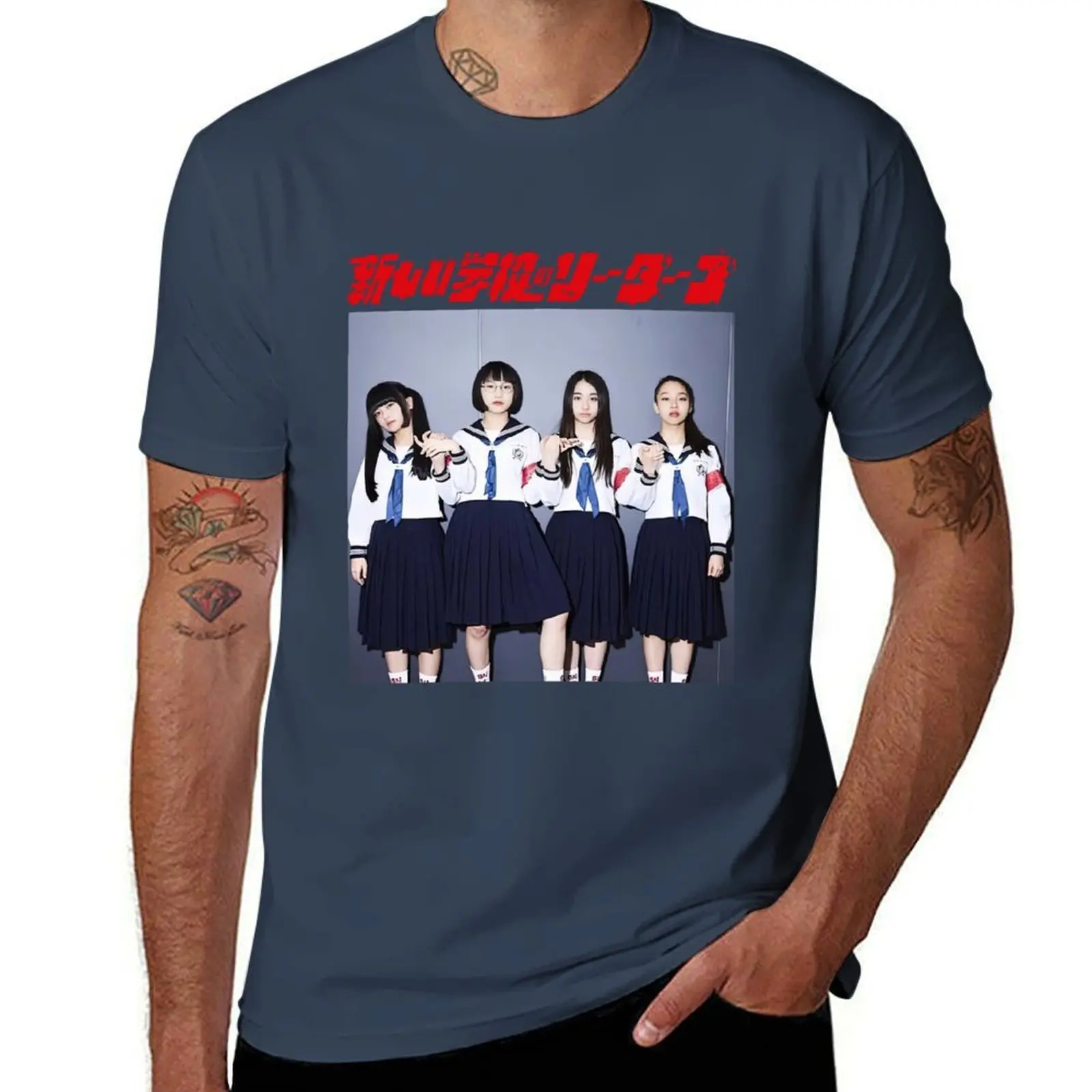 

girl Gakko Atarashii T-Shirt Casual Daily Wear Short Sleeve Top