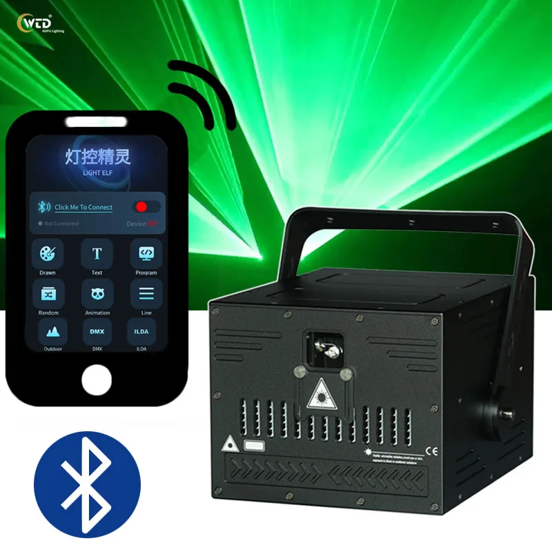 

AOPU 10W 12W 15W Full Color Laser Light Support APP Control 3D Animated Laser Light Projector Wedding Laser Light for DJ