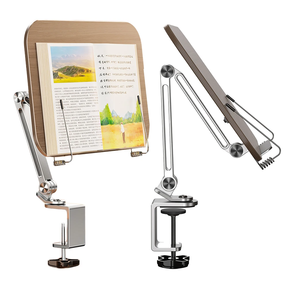 Book Stand for Reading with 360° Rotating Base Book Holder Multifunctional Display Stand for Music Scores Recipe Tablet Laptop