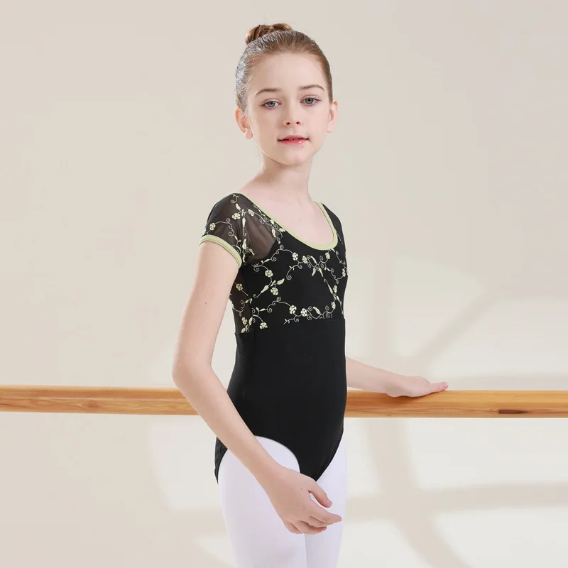 

Ballet Dance Wear Short Sleeve Leotard Spring Summer Breathable Studio Training Gymnastics Practice Professional Dance Outfit
