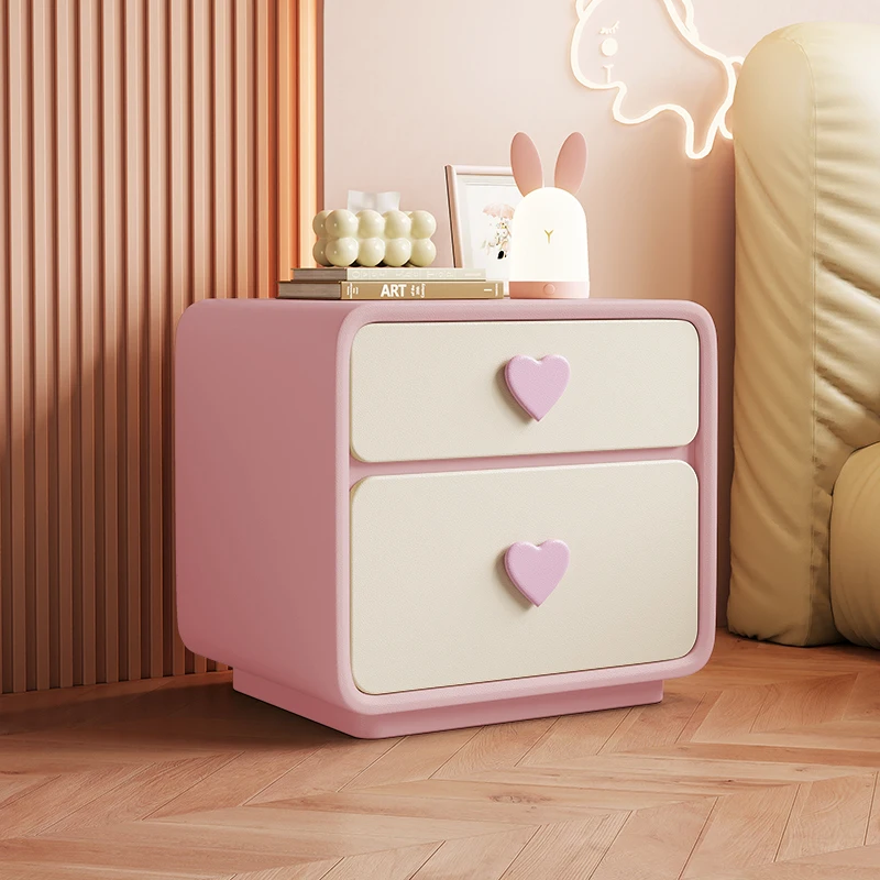 

French Country Cream Bedside Table, Solid Wood Nightstand with Storage Shelf, Farmhouse Bedside Cabinet with Carved Details