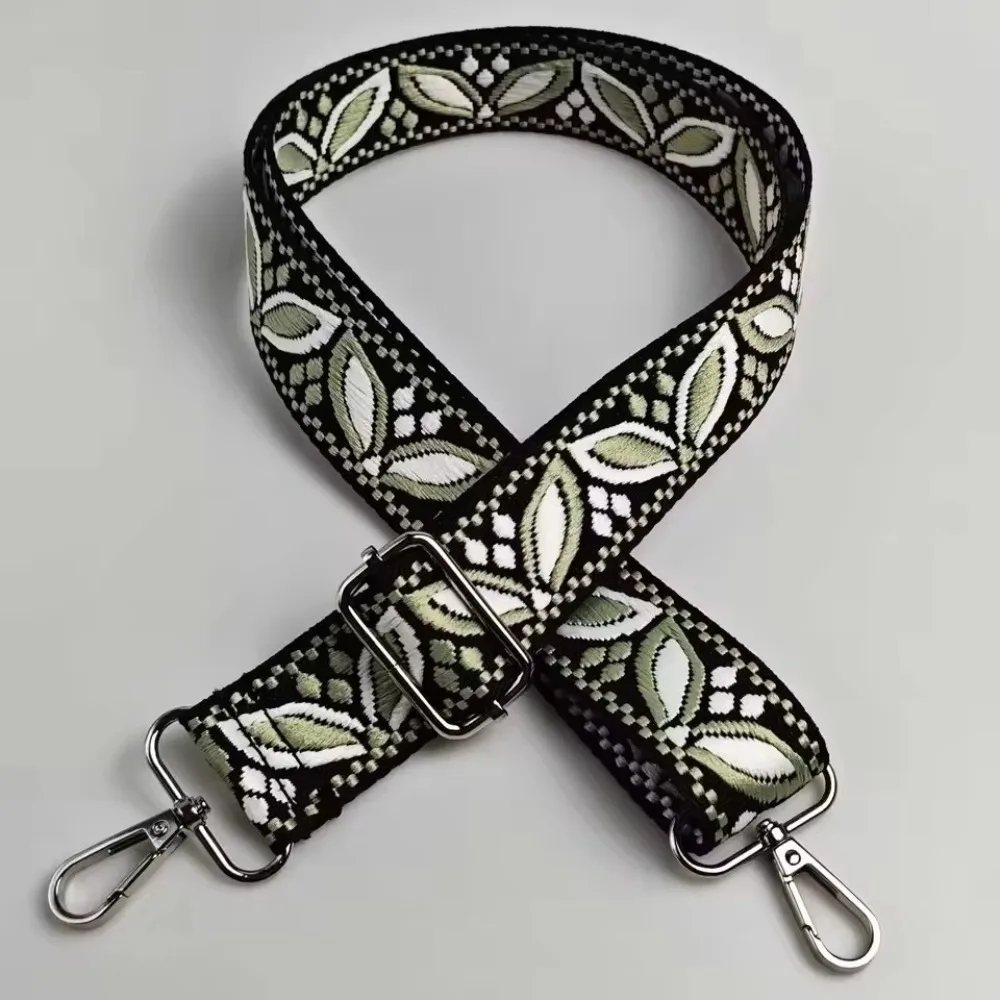 Fashion 3.8CM Wide Crossbody Bag Strap Flower Adjustable Handbag Purse Strap Detachable Shoulder Bag Belts for Women