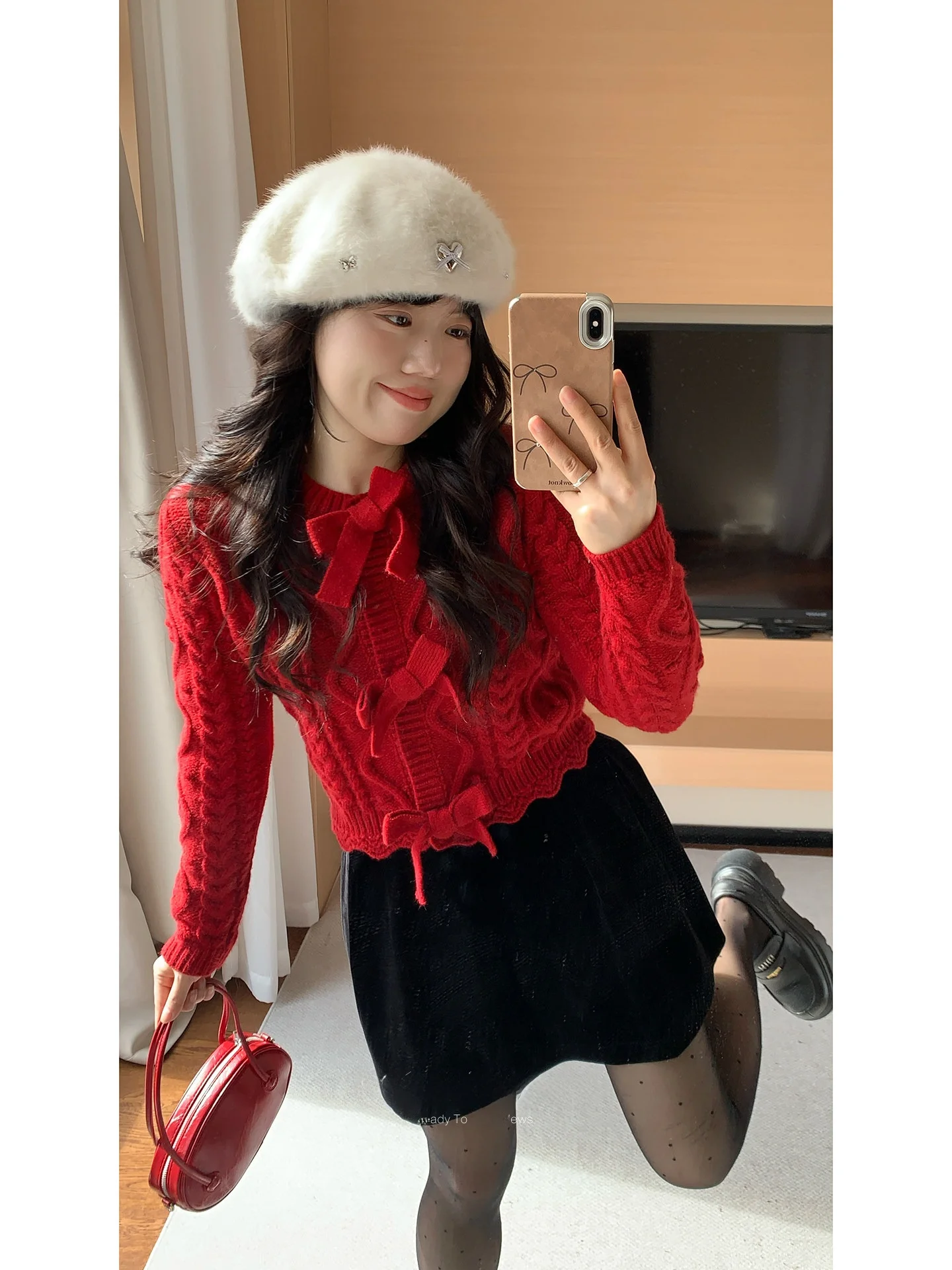 

Retro Sle Long Sve Knitted Sweater Cisas Gift for plus Size Women Knot Twist Flower Open Cardigan Spring Wear