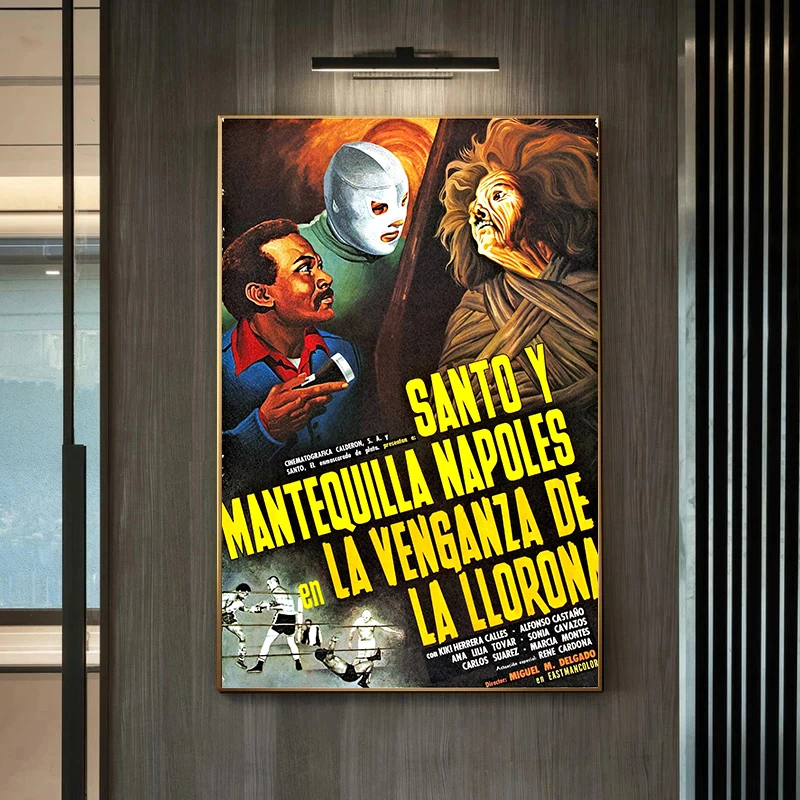 Pósteres de máscara de Lucha Libre, impresiones de películas, pintura en lienzo, imágenes artísticas de pared mexicanas, decoración para el hogar y la sala de estar