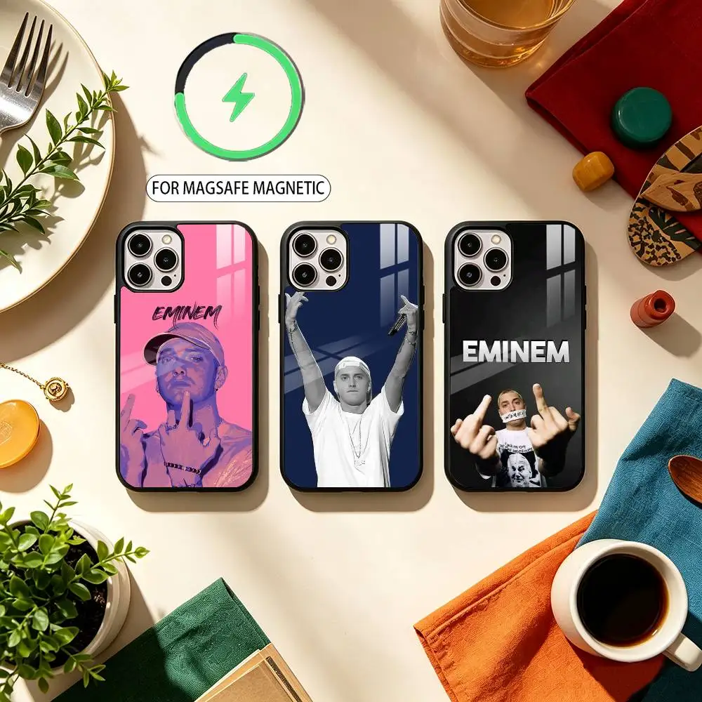 S-Singer E-Eminem  Phone Case For iPhone17,16,15,14,13,12,11 Plus,Pro Max Magnetic For Magsafe Wireless Charging