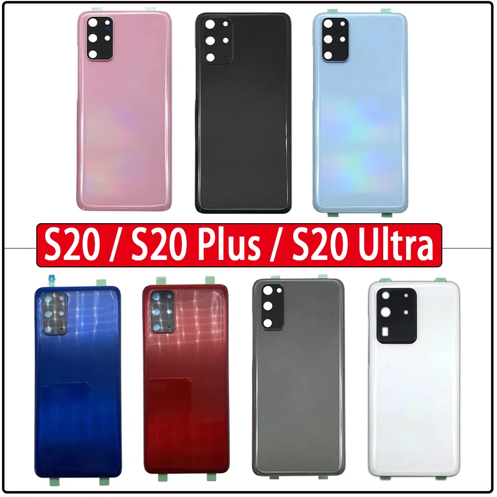 NEW For Samsung S20 Ultra G988 S20 Plus G985 S20 G980 Back Battery Door Rear Housing Cover Case with Camera Glass Lens