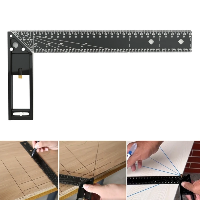 

Carpenter Square Tool, Combination Square 12Inch/300mm, 15.7Inch/400mm, Angles Ruler,L Square Ruler M4YD