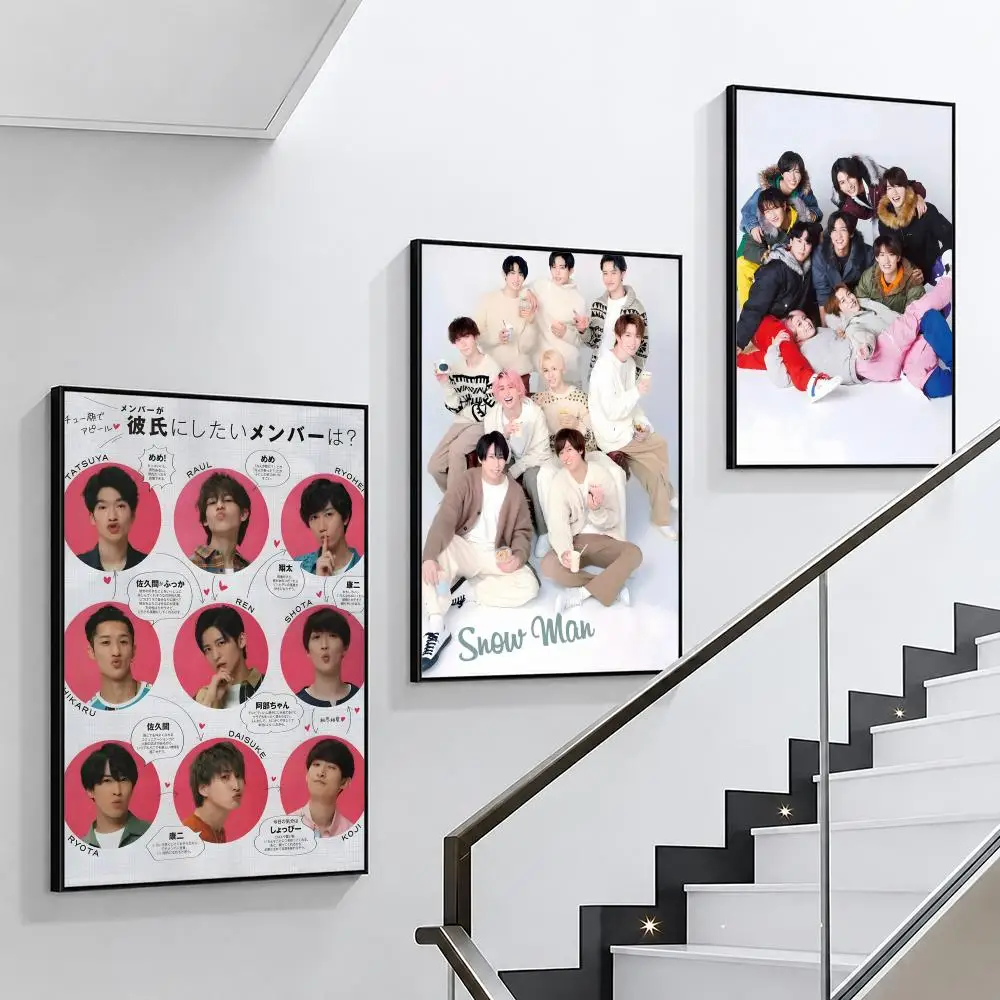 Jpop boy group S-Snowman Poster HD art, waterproof, sticky wall, home decoration (living room, bedroom, bar), aesthetic