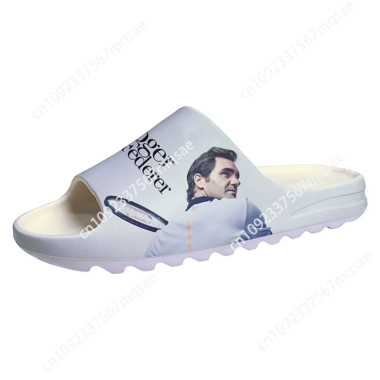 Tennis King Federer Soft Sole Sllipers Home Clogs Customized Step On Water Shoes Mens Womens Teenager Step in Sandals