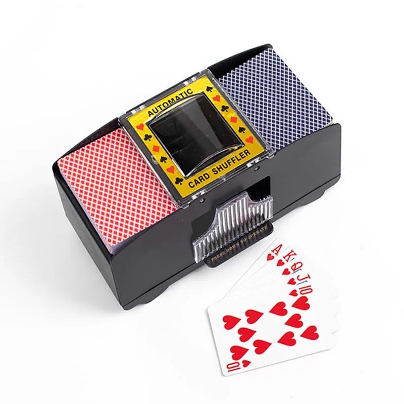 Automatic Playing Card Shuffler Mixer 2/4 Decks Games Poker Card Sorter Machine Dispenser for Home Festivals Party Board Games