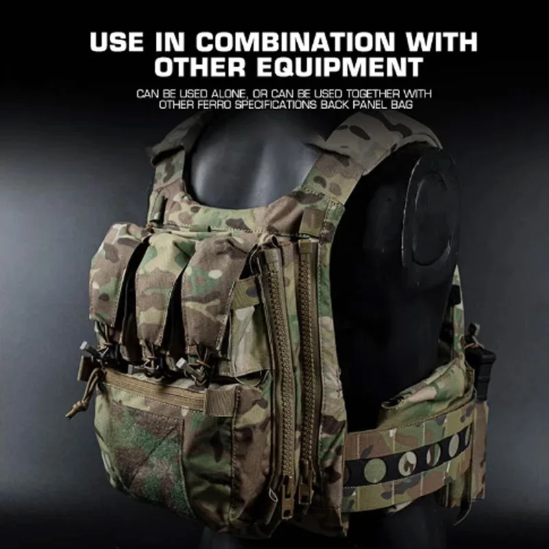 V5 Tactical Carrier Rear Auxiliary Bag with Three Magazine Pouches Hunting Gear Accessories