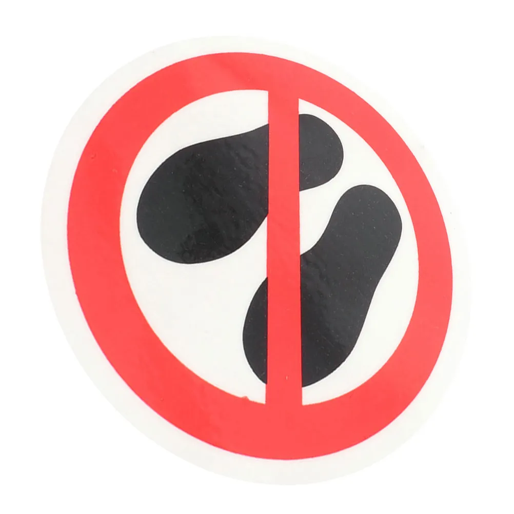 

Round No Stepping Sticker Safety Warning Sign High-Definition Printing Fade-Resistant Easy Peel Stick Decal for Indoor Outdoor