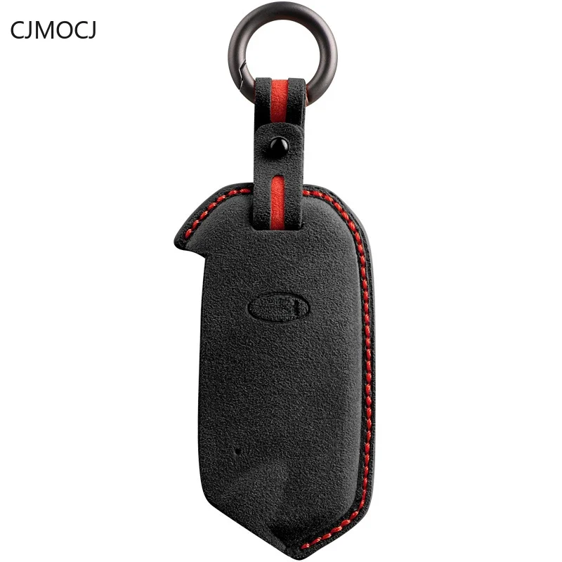 

for Kia K3, K5, EV6, Stonic, KX3, Seltos suede Key Case - Premium Car Remote Protection Cover Keybag Keychain