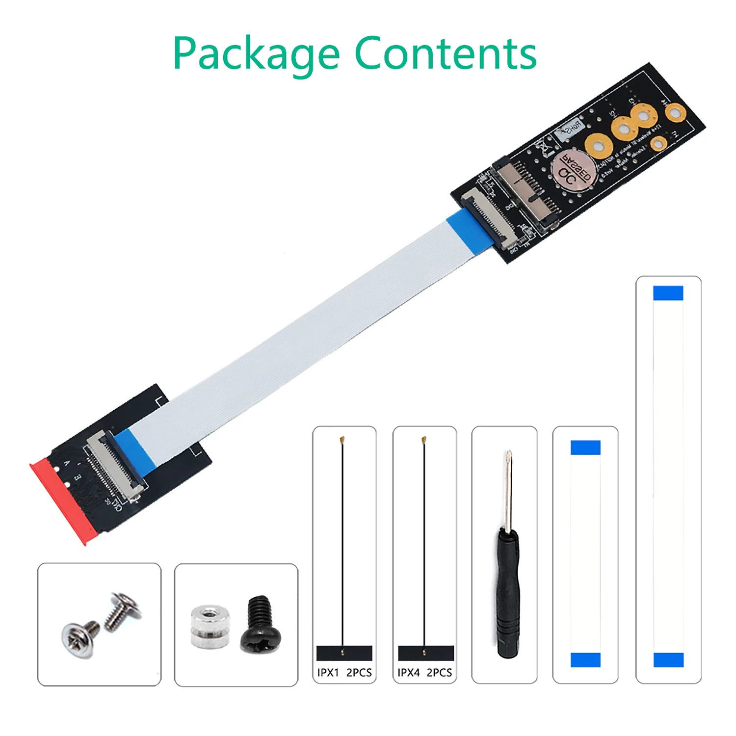 BCM94360CD/BCM94360CS2/BCM943224PCIEBT2 Card To M.2 Key A/E Cable For Mac OS and and Hackintosh