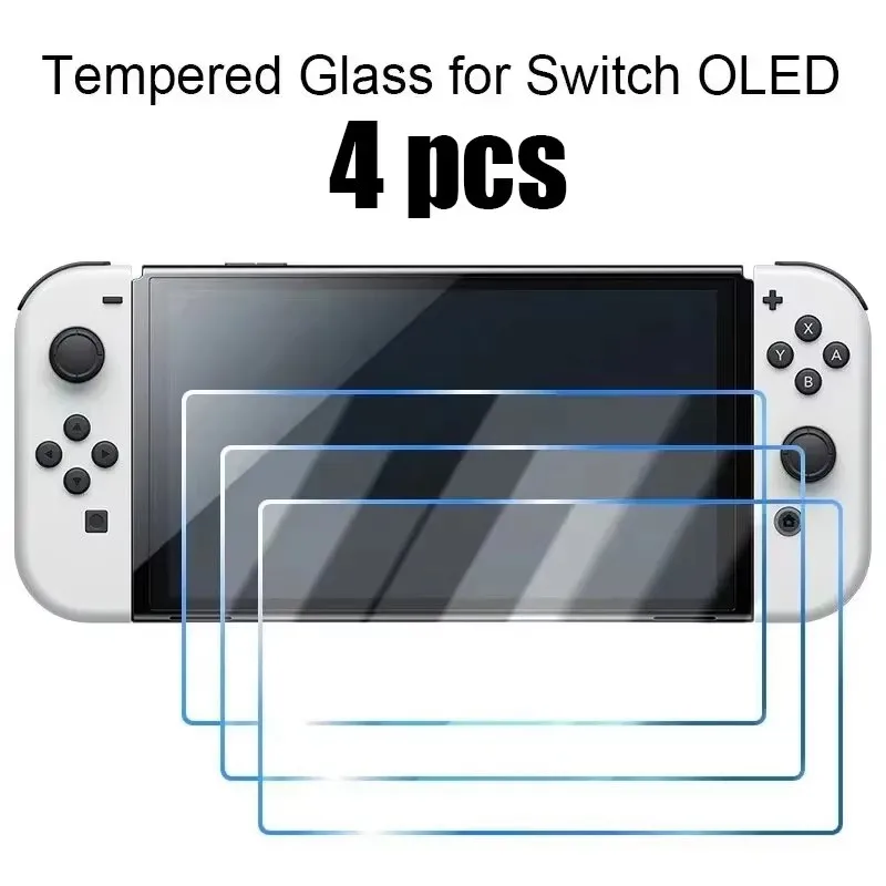 1-4 STUKS Gehard Glas voor Nintendo Switch OLED 3 Stuks Screen Protector Film voor Nintendo Switch Switch Lite Beschermend Glas