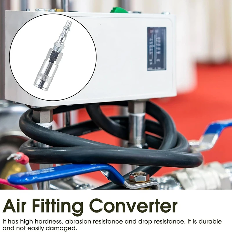 新しい-4 個エアフィッティングコンバータアダプター、1/4 インチ BSP エアラインホースコンプレッサーフィッティングユーロ & PCL フィッティング変換アダプターセット