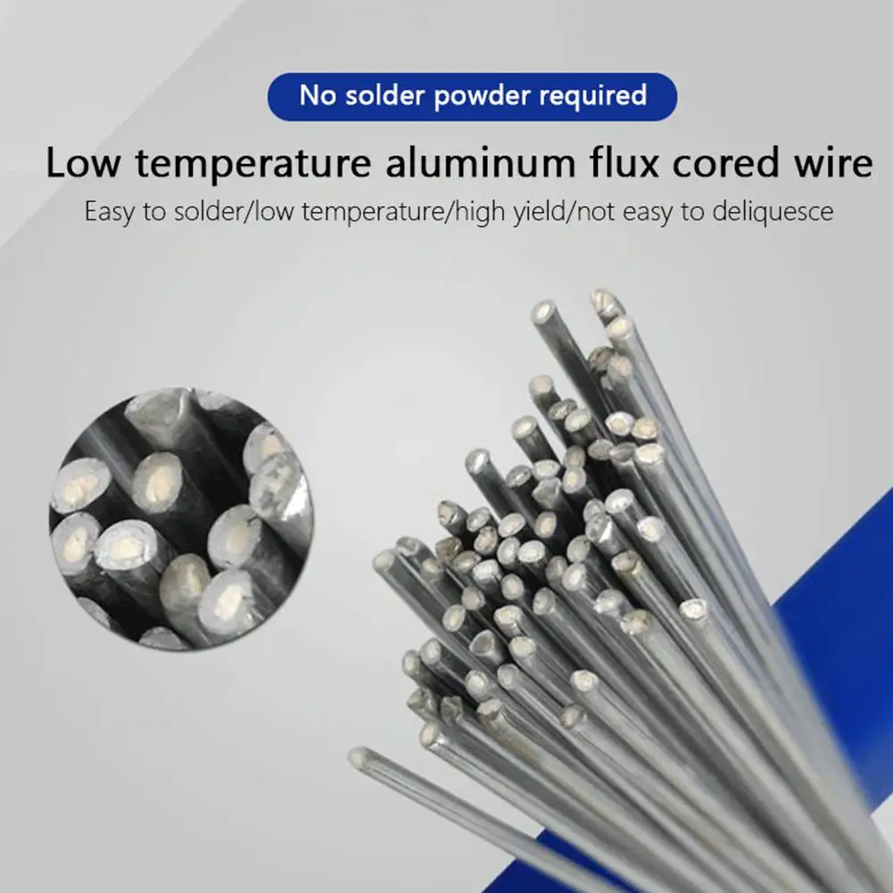 1/5/10/20pcs Low Temperature Aluminum Welding Wire Easy Melt Aluminum Welding Rods Weld Bars Cored Wire Rod Solder Tin Flux