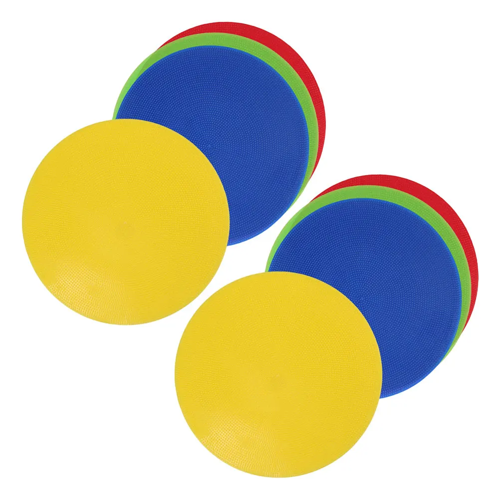 

8Pcs Sports Spot Markers 9inch Flat Non Slip Discs for Soccer Basketball Baseball Agility Training Field Cones Speed Markers