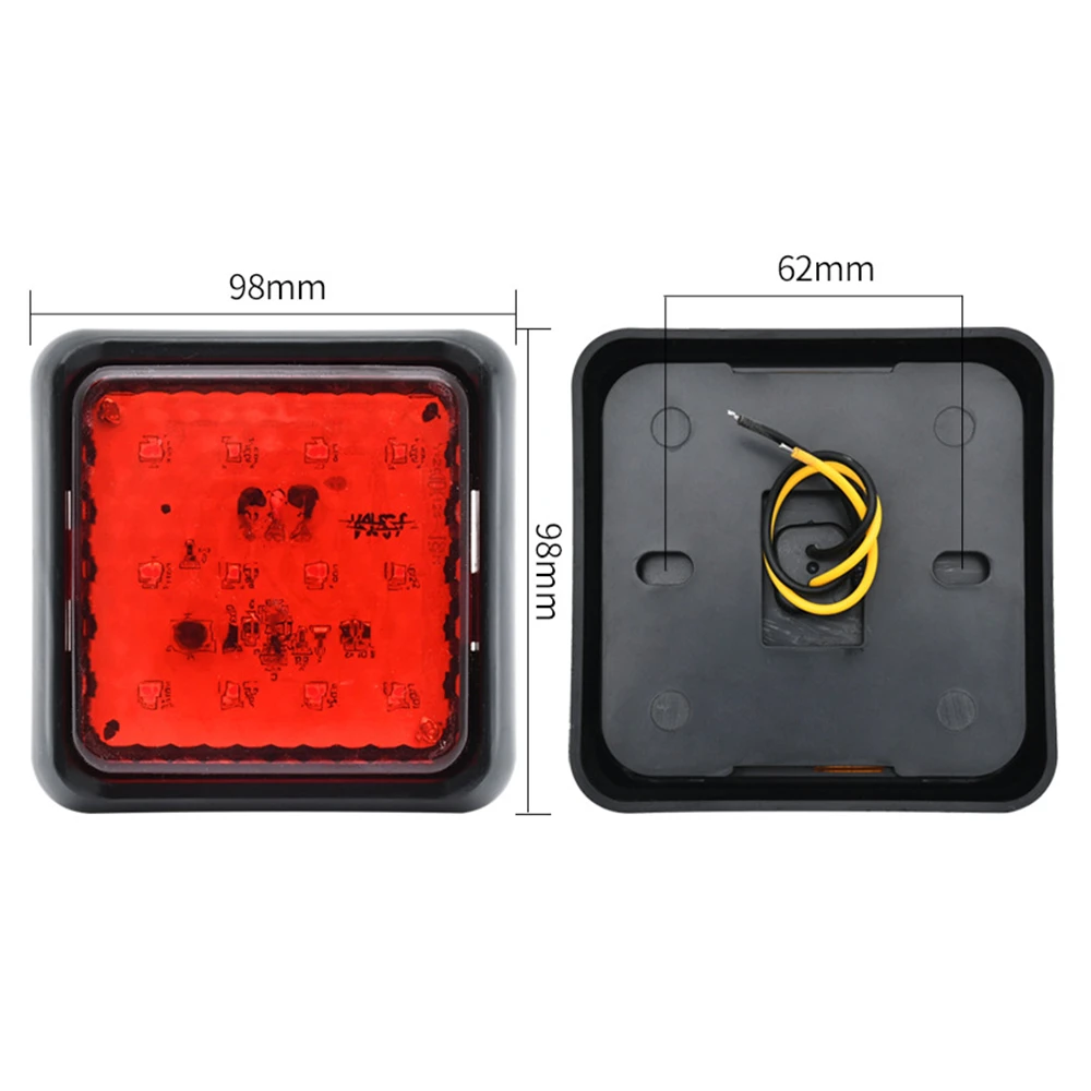 2Pcs Trailer Rear Lights 12V 24V Truck Tail Light LED Position Brake Turn Signal Reversing Light Caravan RV Van Taillights