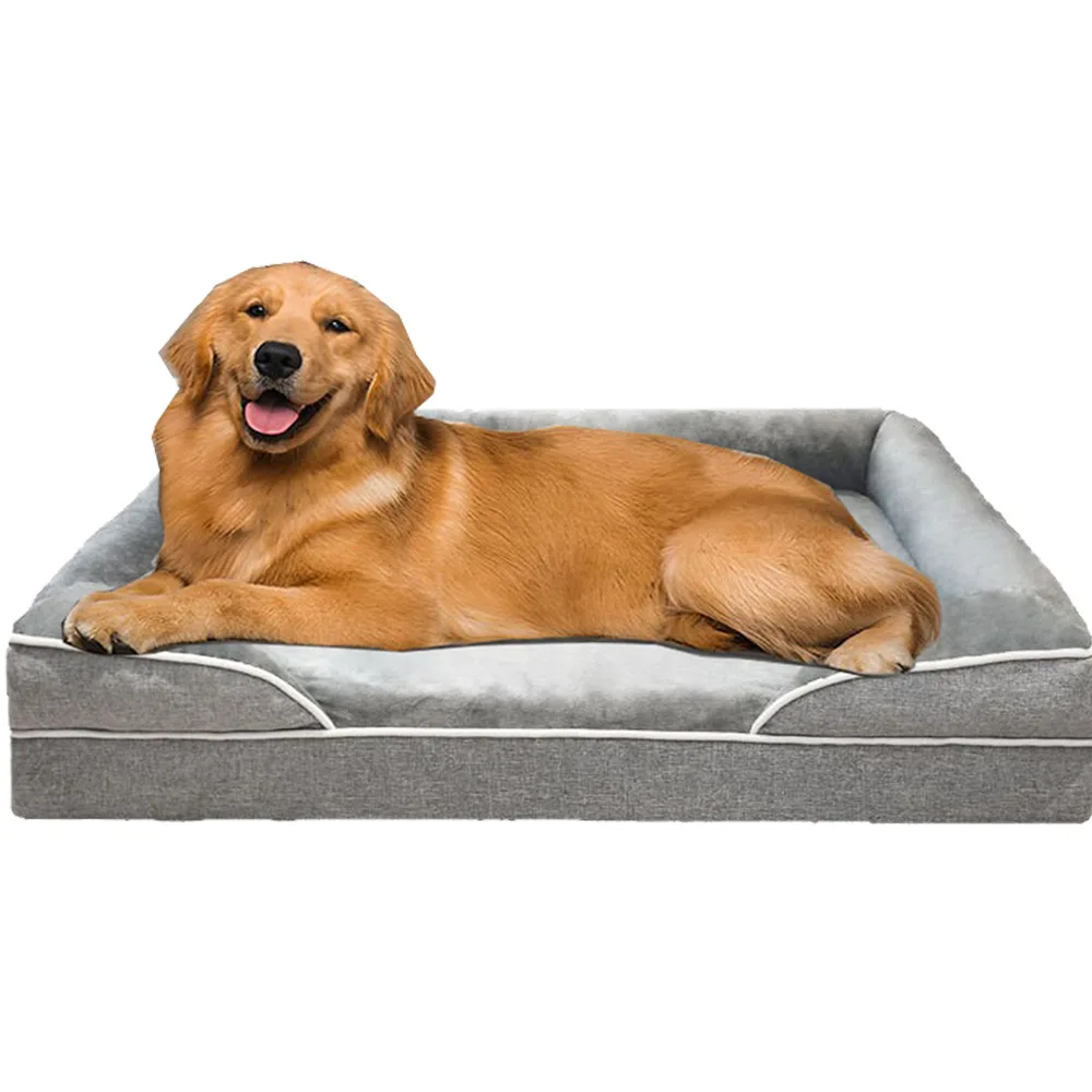 

Amazon Pet Sofa Arctic Fleece Sponge Dog Bed Removable and Washable Large Dog Pad Universal Warm Cat Nest for All Seasons