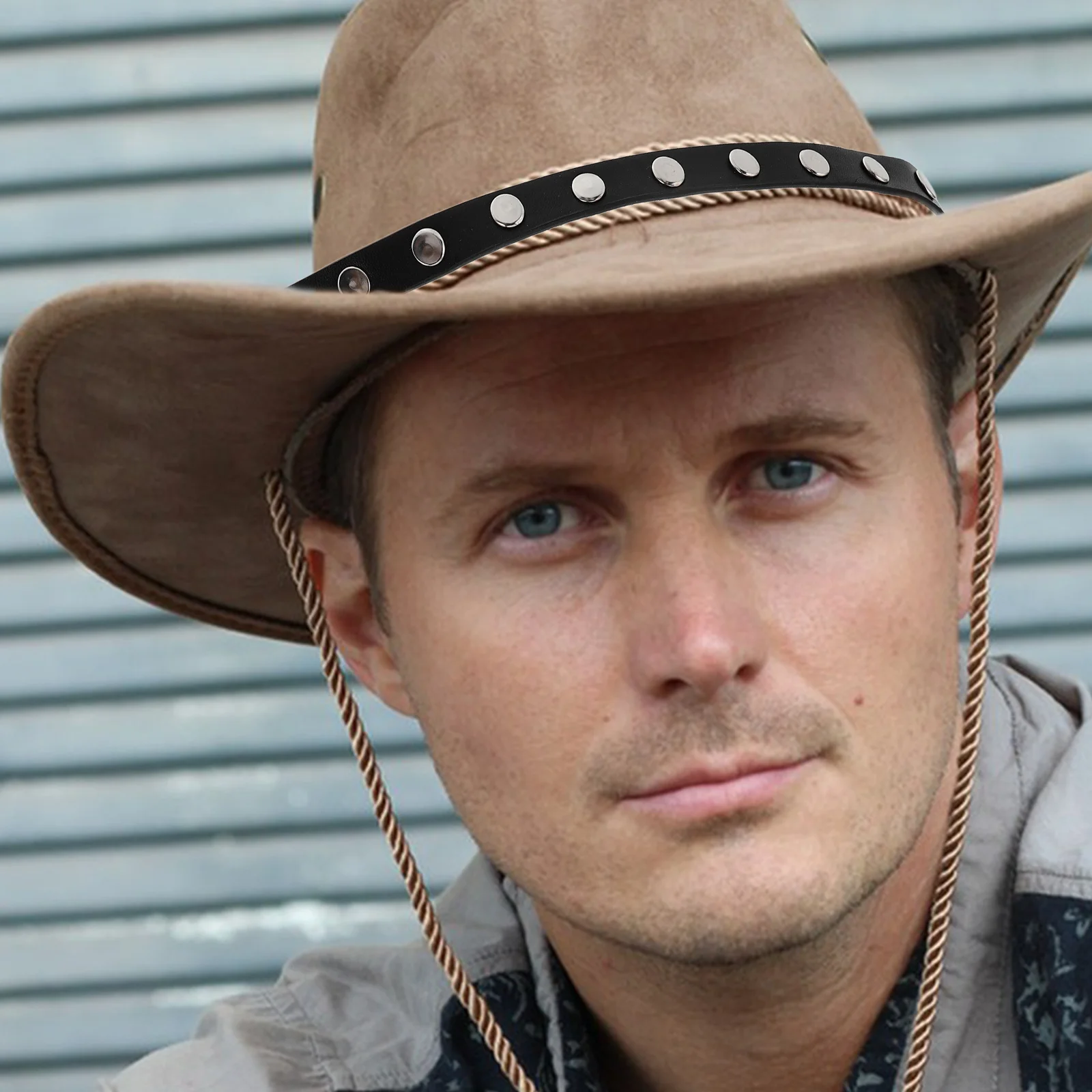 

Decorative Hat Band for Cowboy Hats Metal Buckle Strap Stylish Upgrade for Fedora Straw Hats Unisex Western Beach Outdoor