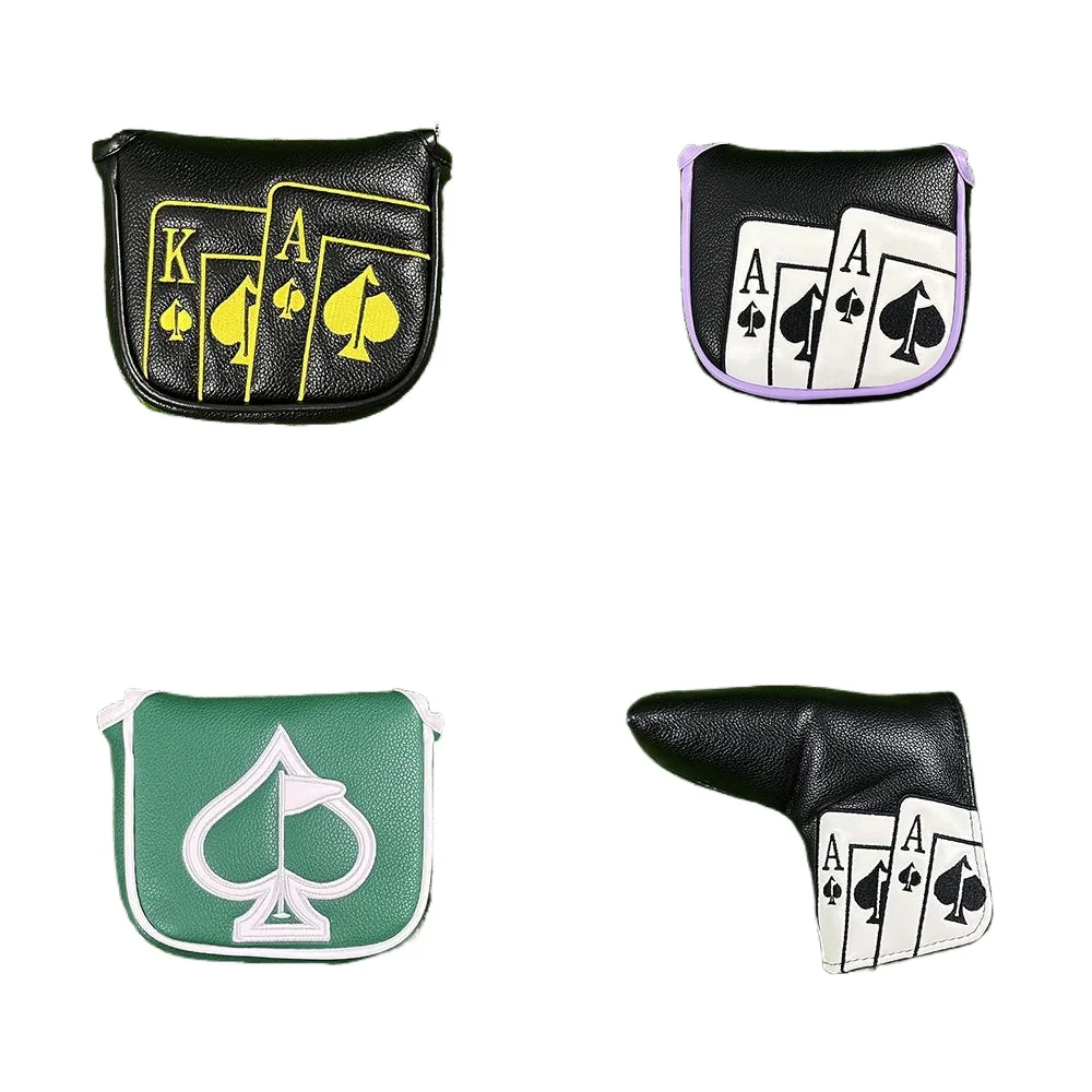 

Golf Armor - PU Leather Club Ace of Spades Angular/Semi-Round Putter Protectors
