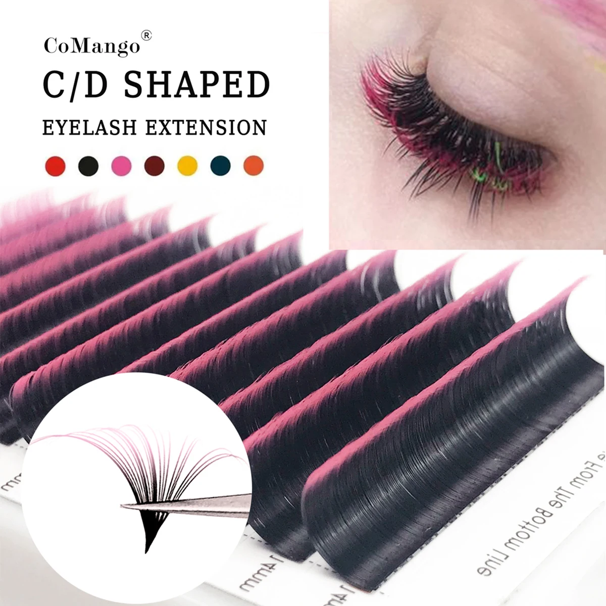 Ombre Pink Easy Fan Lash Extensions C/D Curl 8-14 15-20mix Fluffy Soft Flase Mink Eyelashes 1s Flower Blooming Lash Makeup