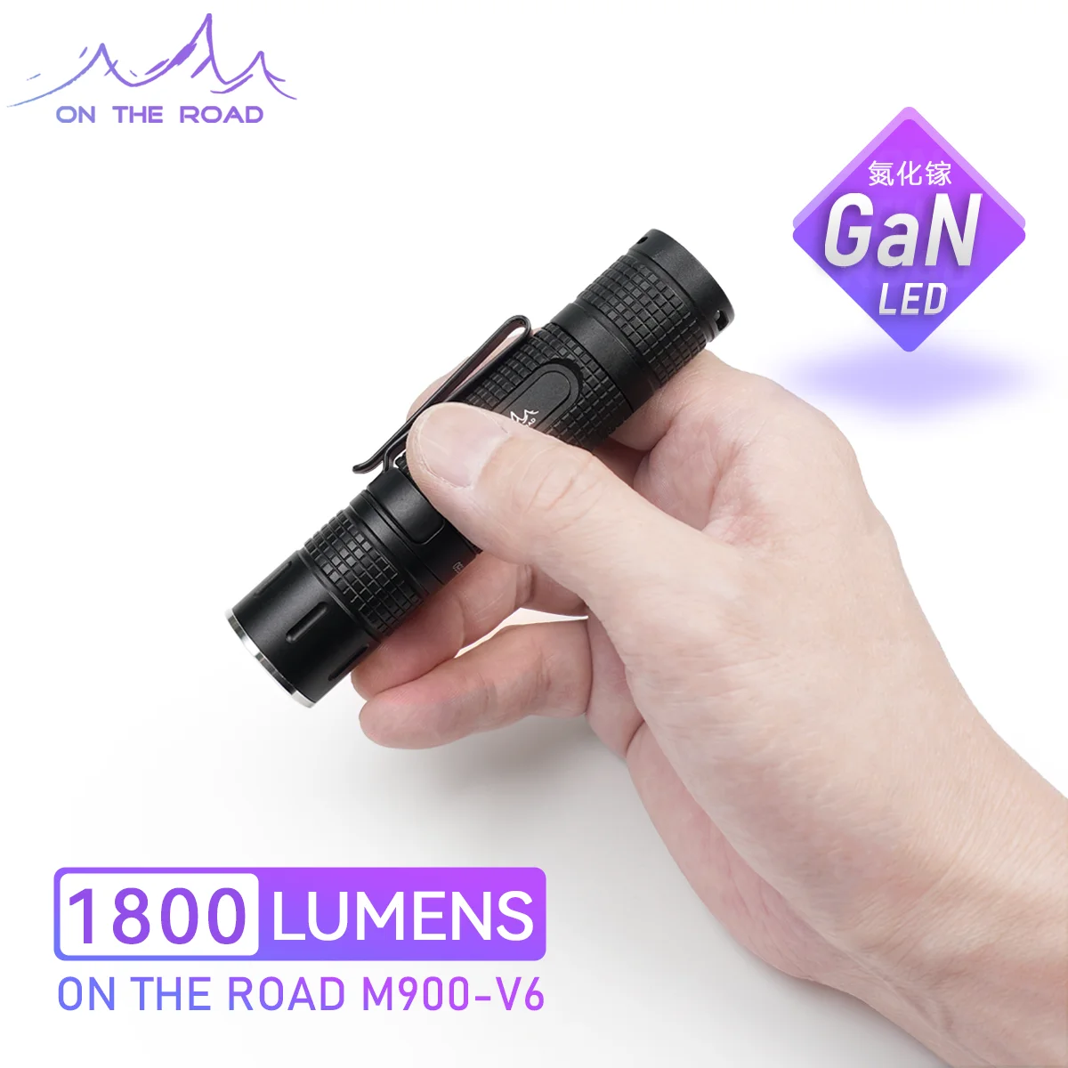 ON THE ROAD M900 mini Flashlight Hard Light small Torch LED Strong light long-range outdoor flashlight Light jade flashlight
