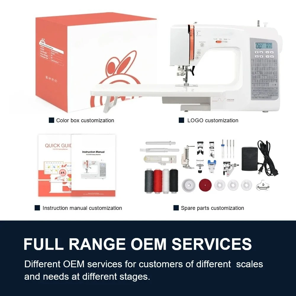 2026 Hot Selling Product -EOC2720/Your Logo High-Efficiency Portable Computerized Sewing Machine for Home Use, Excellent Quality