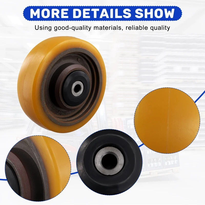 12Mm Forklift Stabilizer Wheels Balance Wheel 0039903515 For Linde Electric Stacker Fenwick L10 L12 L14 L16, 150X50/60Mm